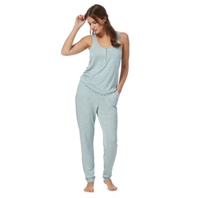 Blue marl print pyjama set